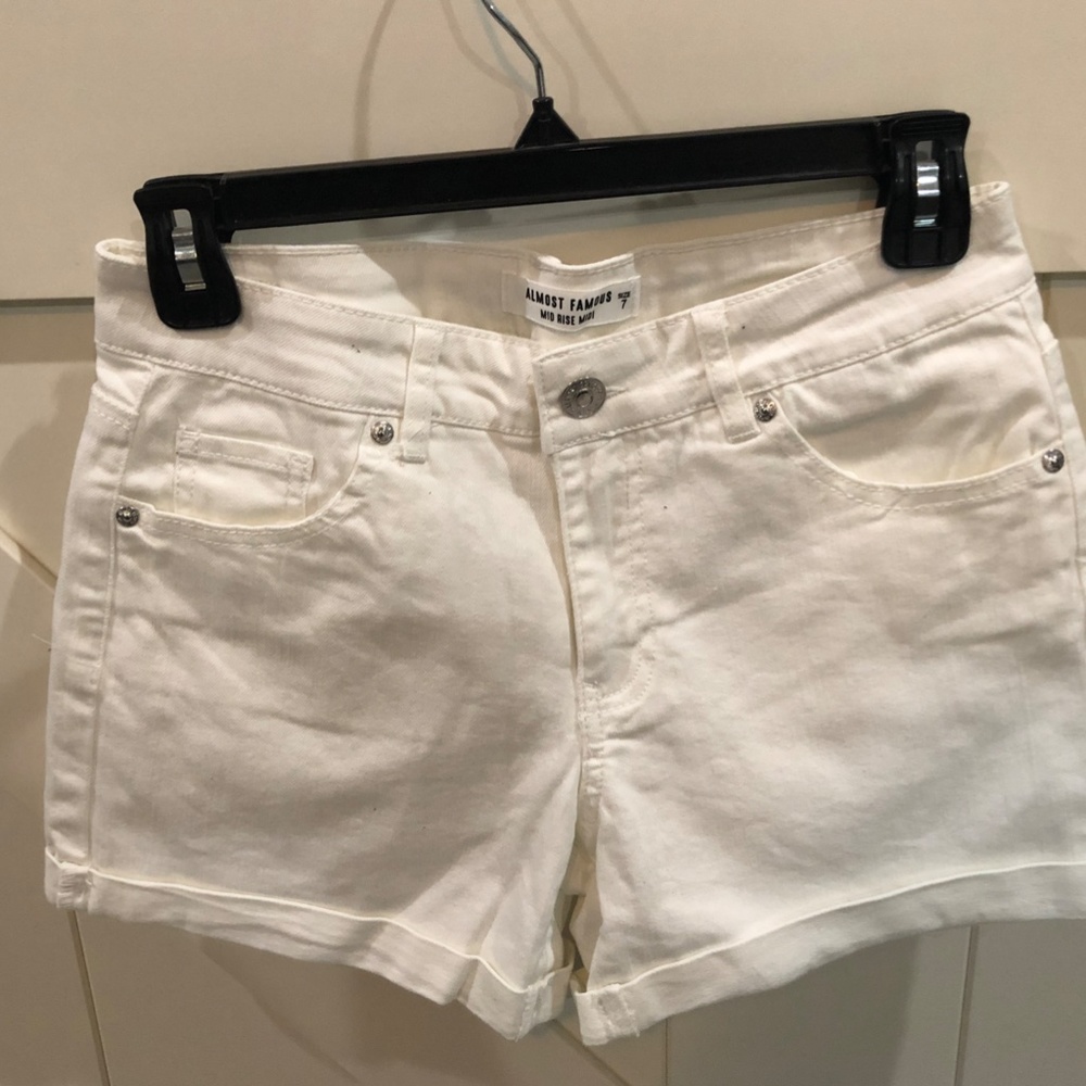 Junoir White Denim Shorts